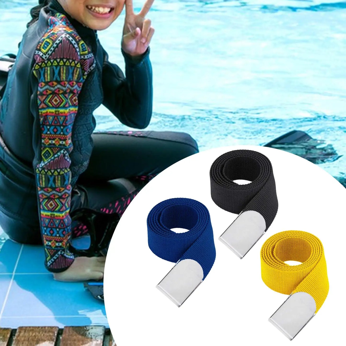 Stainless Steel Diving Weight Belt with Buckle Lead Belt for Freediving Durable Weighting System for Scuba Diving Equipment
