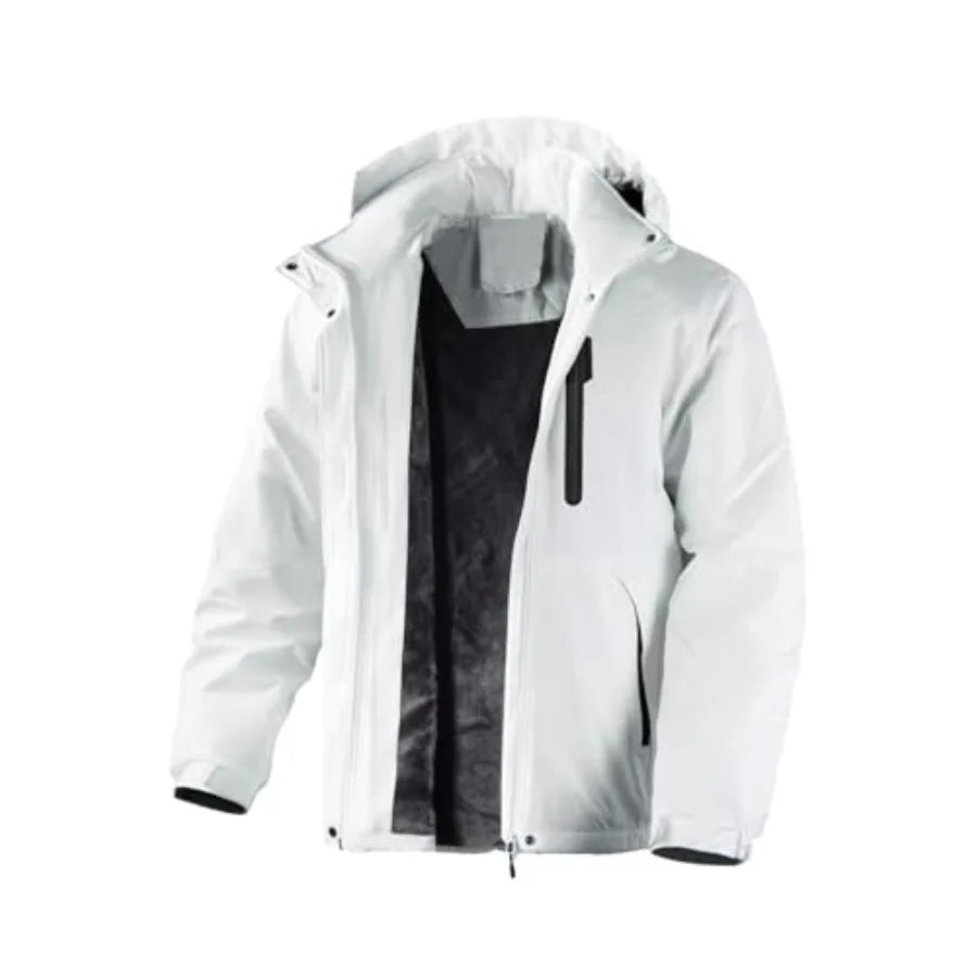Men's Winter CoatsWater Resistant Warm Insulated Hooded Parka Jacket with Fleece Lined for Snow Ski
