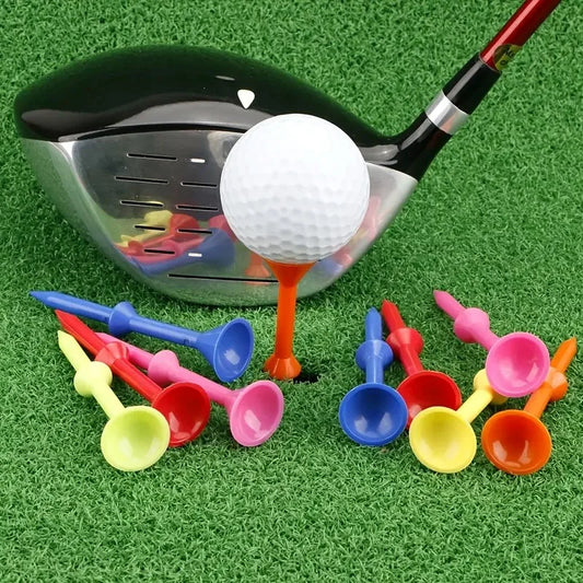50pcs 83mm 3 1/4 Inch Golf Ball Tees Mixed Color Durable PVC Golf Nails Reduce Friction for Practice Training Accessories