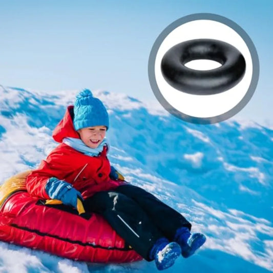 Inflatable Snow Sled Inner Tube 100cm Heavy-Duty Thickened Butyl Rubber Skiing Accessory Portable Snow Tube for Winter Sledding