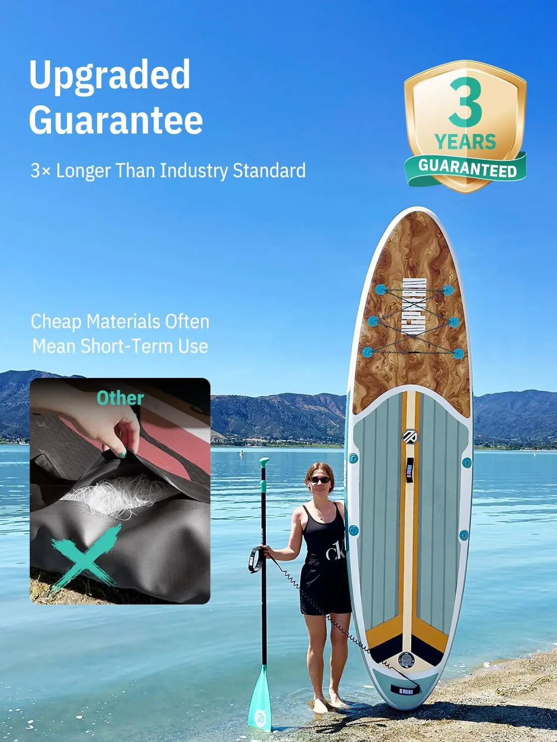 Inflatable Stand-Up Paddleboard Including SUP Accessories