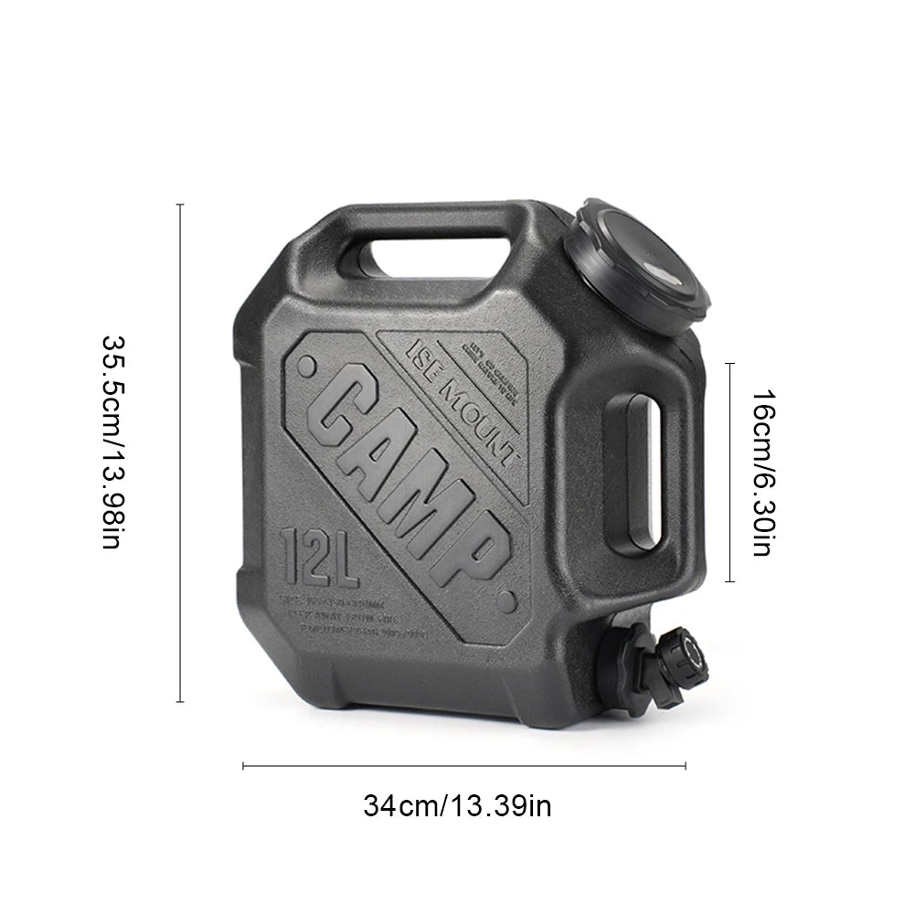 12/13/19L Water Tank Outdoor Water Bin Large Capacity Camping Bucket with Faucet No Leakage Water Bucket Container for Travel
