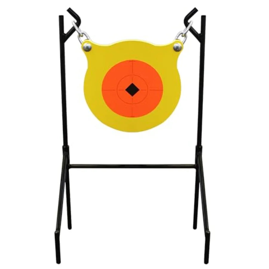 World of Targets Boomslang AR500 Steel Durable 0.5" Thick 9.5" Diameter Shooting Gong Target with Stand & Hanging Hardware