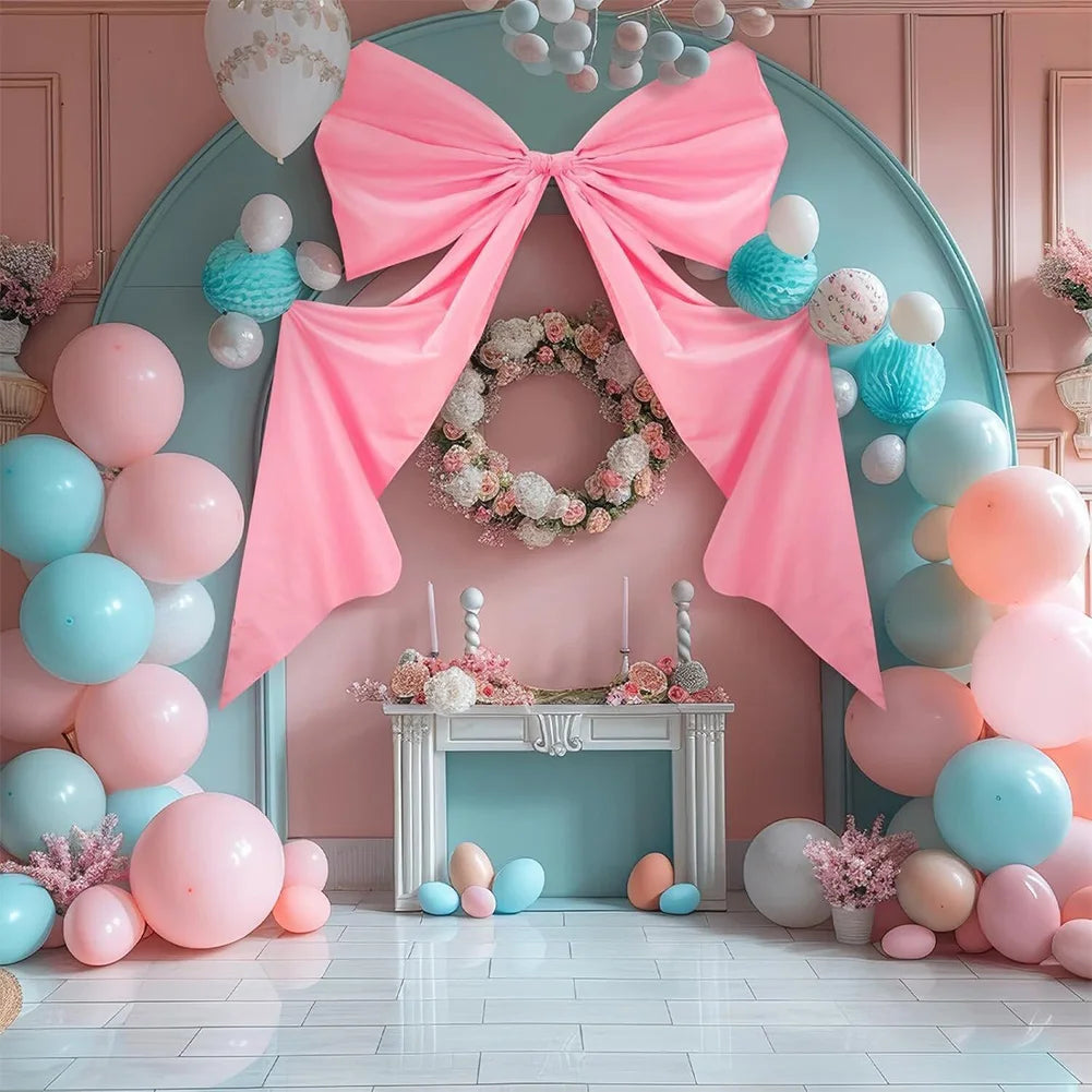 Big Bow Wall Decor Themed Party Decorations Giant Bow Ribbon Decor Large Ribbon Hanging Bowknot Party Wedding Photo Prop Decor