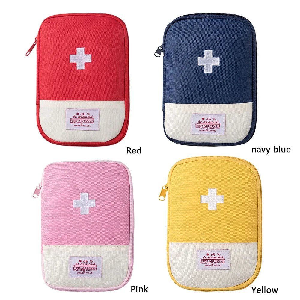 Mini First Aid Bag Empty Small Emergency Medicine Storage Bag First Aid Kit Bag for Outdoor Camping Hiking Home Travel Emergency