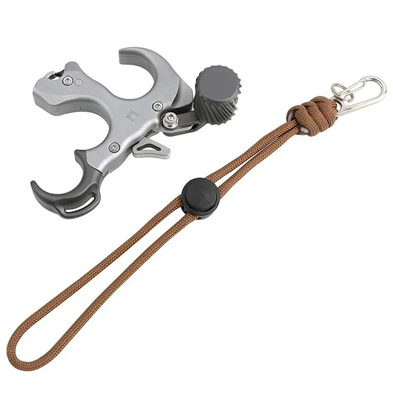 Bow Release Aid, 3/4 Finger Adjustable Grip, Smooth Thumb Trigger for Compound Bow, Target Practice & Outdoor Shooting Accessories