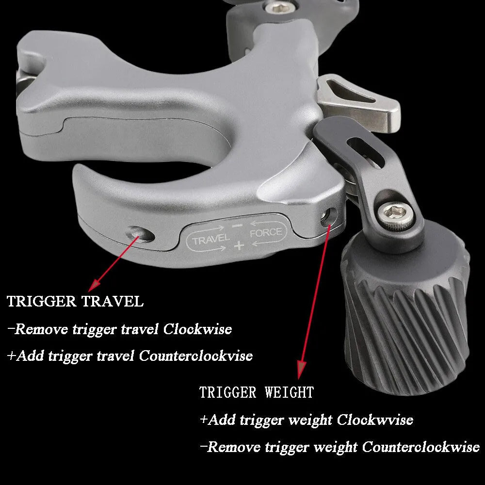 Bow Release Aid, 3/4 Finger Adjustable Grip, Smooth Thumb Trigger for Compound Bow, Target Practice & Outdoor Shooting Accessories