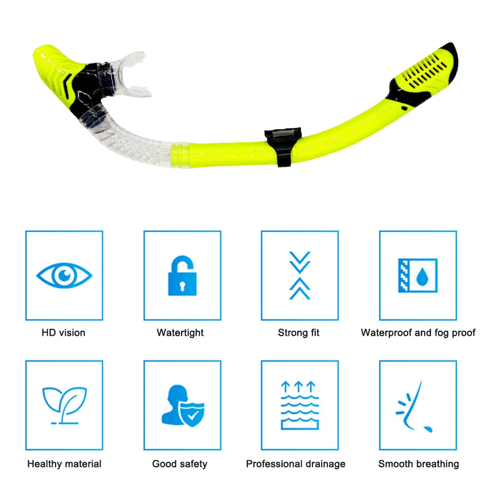 Diving Snorkel Silicone Full Dry Mouthpiece Swimming Underwater Diving Air Tube