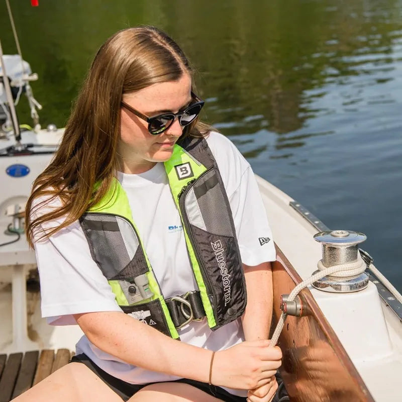 BLUESTORM Stratus 35 Inflatable Life Jacket PFD for Adults | US Coast Guard (USCG) Approved Automatic Self Inflating Life