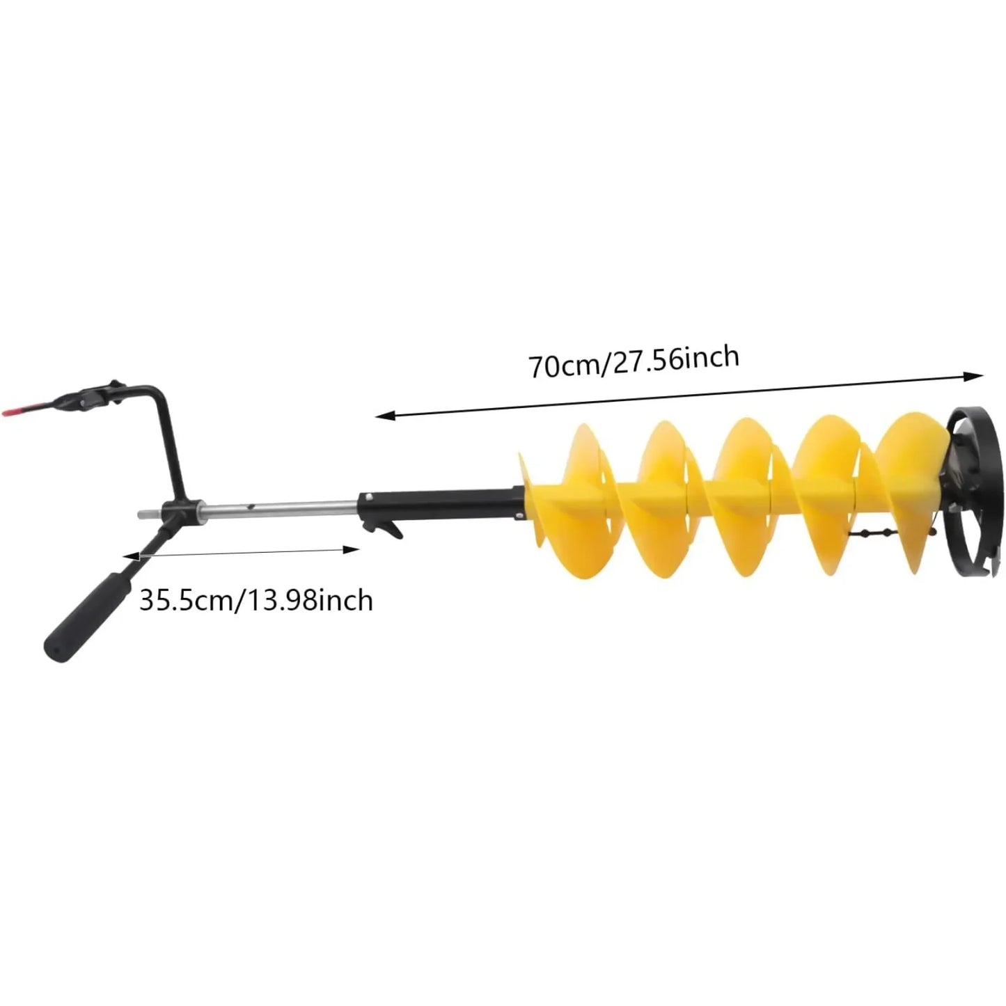 NEW 8" Cordless Ice Drill Auger Nylon Ice Fishing Drill W/Centering Point Blade with Drill Adapter & Top Plate for Ice Fishing