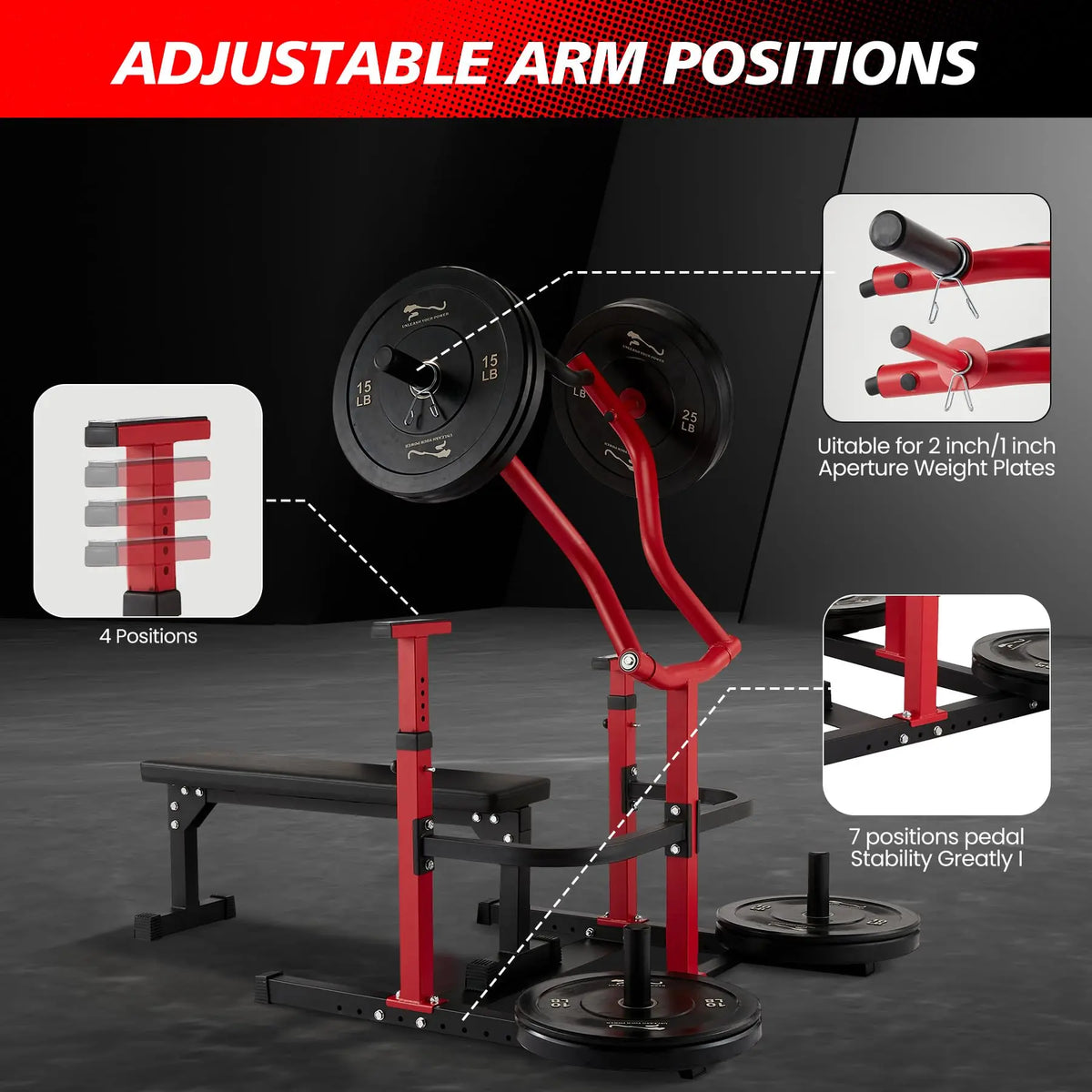 Chest Press Machine, Bench Press Machine with Independent Converging Arms, Adjustable Bench Chest Press for Home Gym Upper Body Strength Training