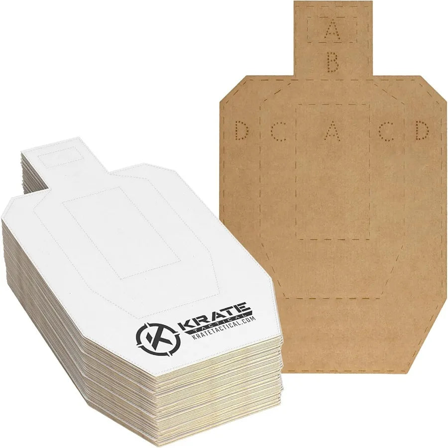 Tactical Cardboard Targets for Competitive Shooting Range Use Durable Paper Silhouette Targets Designed for Rifle Handgun