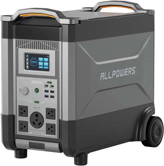 ALLPOWERS R4000 Expandable Portable Power Station, 3456Wh LiFePO4 Battery Backup, UPS Solar Generator for Power Outage, Travel