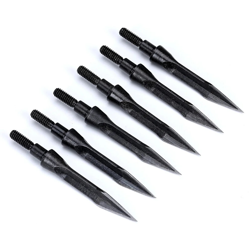 Hunting Arrowheads 12Pcs High Carbon Steel General Thread 112gr Broadheads for Recurve Compound Bow Archery Shooting Target Practice Outdoor Hunting Durable Corrosion-Resistant Accessories