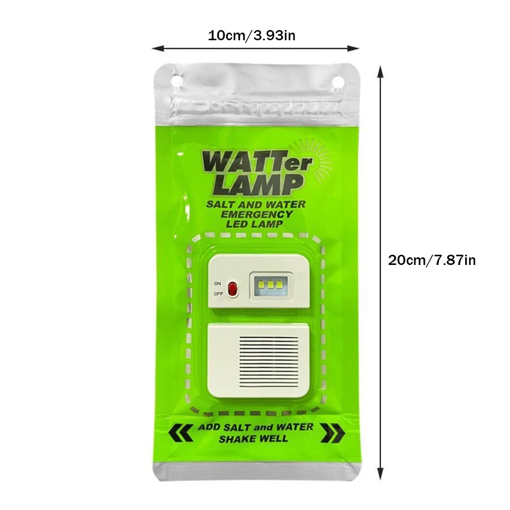 LED Outdoor Camping Lamp Reusable Portable Salt Water Emergency Lamp Travel Supplies for Night Fishing Equipment