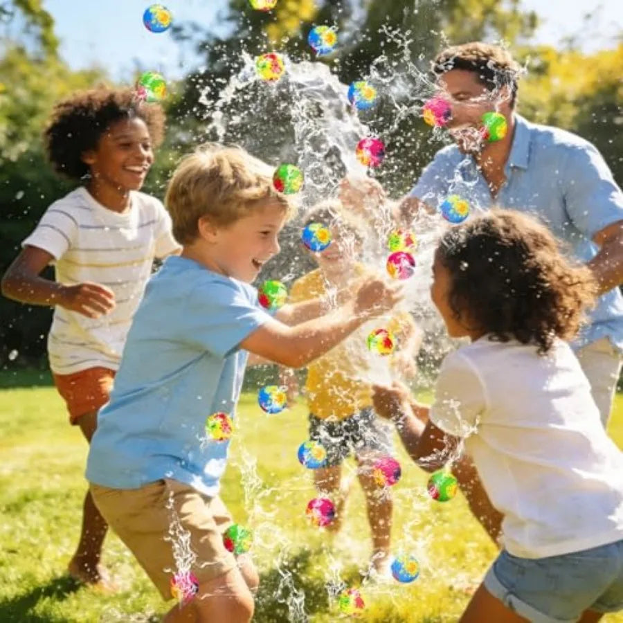 32 Pcs Water Splash Balls, Colorful High Elasticity Water Absorbent Balls, Mini Super Splashers Water Bombs for Beach, Pool, Pa