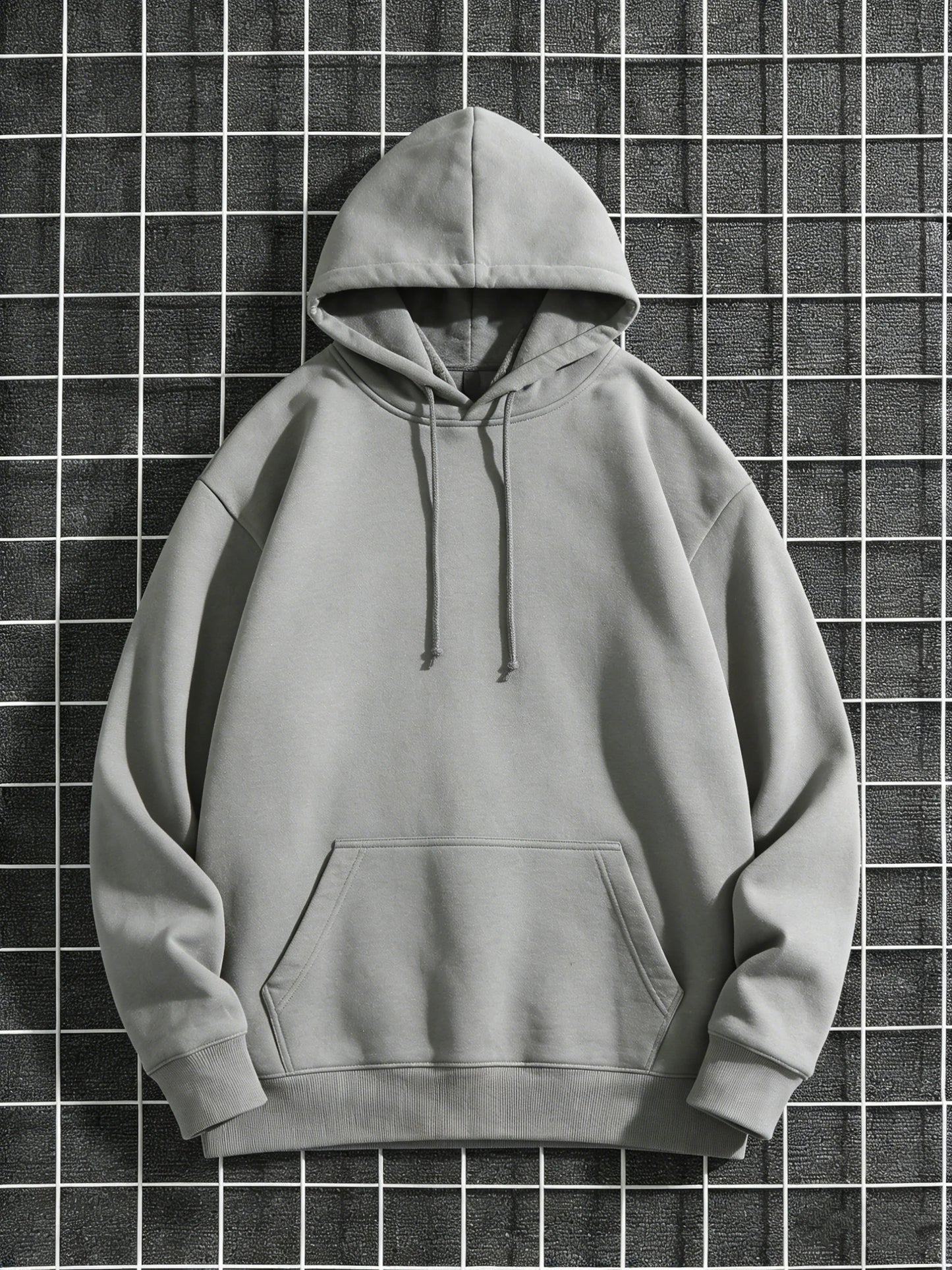 Men's Autumn/Winter Casual Sporty Fashion Pocket Sweatshirt Warm Solid Color Hooded Sweatshirt