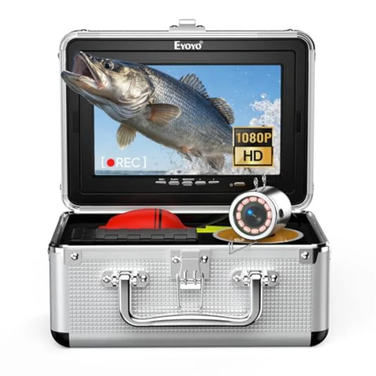 Underwater Fishing Camera for Sea Lake Boat Ice Fishing, Portable 1080P Camera with 12 IR Lights, Video Fish Finder, 1024x600 S