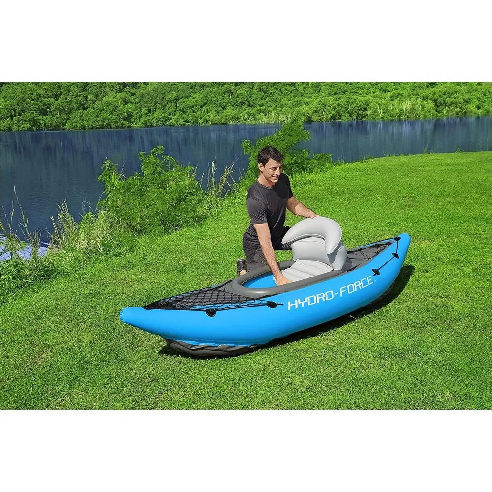 Inflatable Kayak Set | Complete with Seat, Paddle, Pump, and Carry Bag | Ideal for All Ages and Families