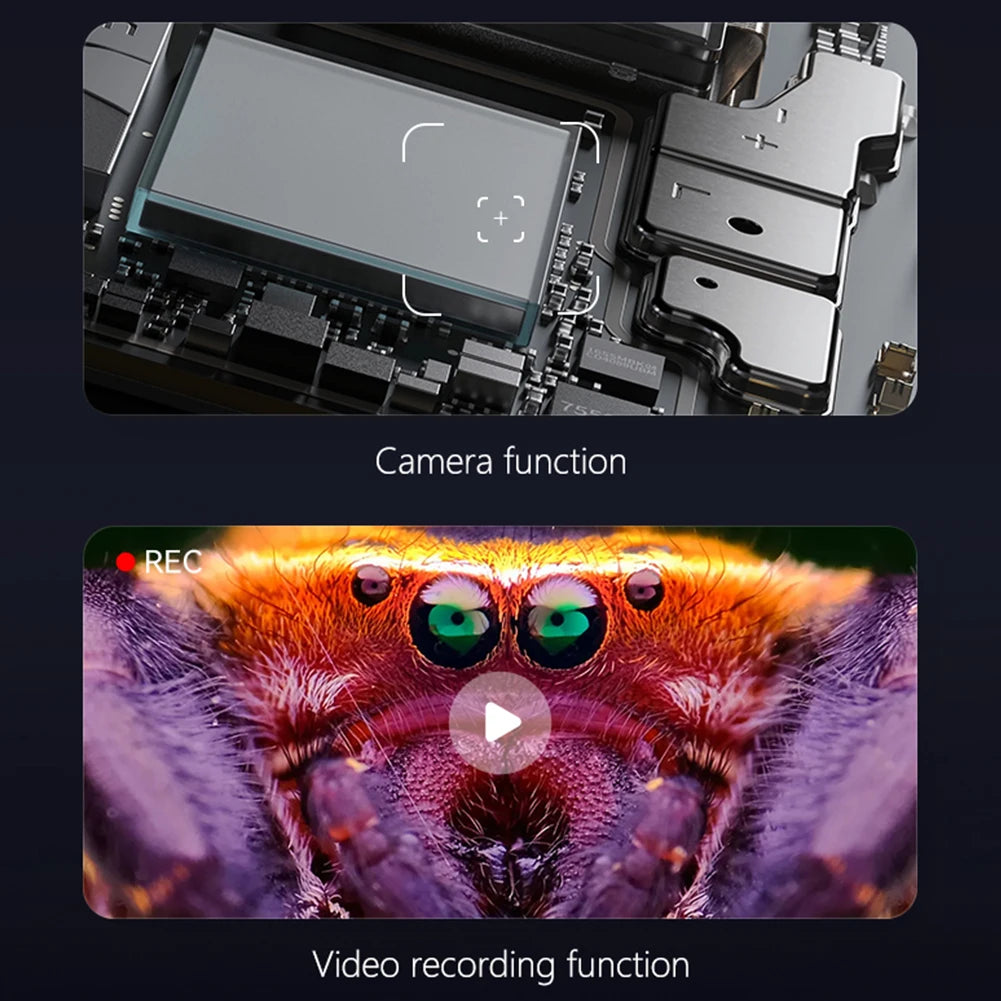 500X Magnification Digital Microscope 2Inch IPS Screen HD Electronic Coin Magnifier Magnifying Glass for Jewelry Watch Repair