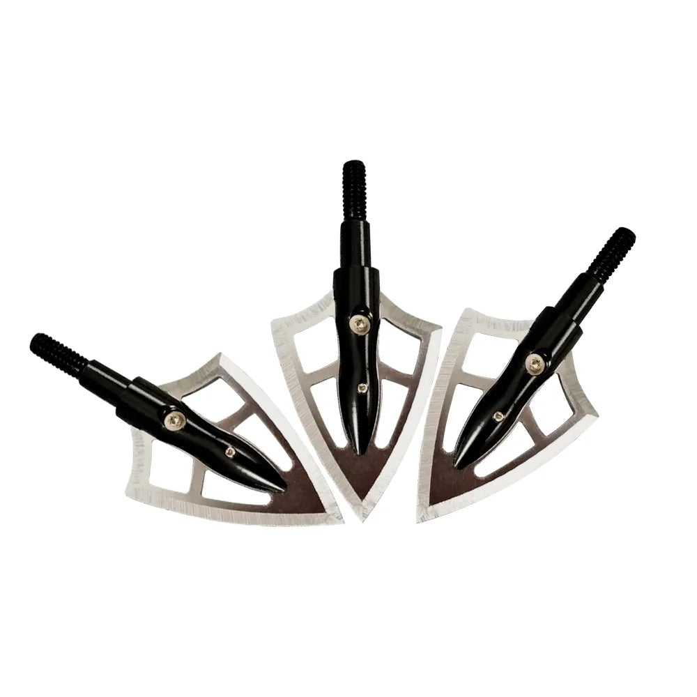 100Grain Arrowheads with Box Broadhead Outdoor Shooting Target Competition for Archery Bow Hunting Shooting 12pcs Arrow Tips