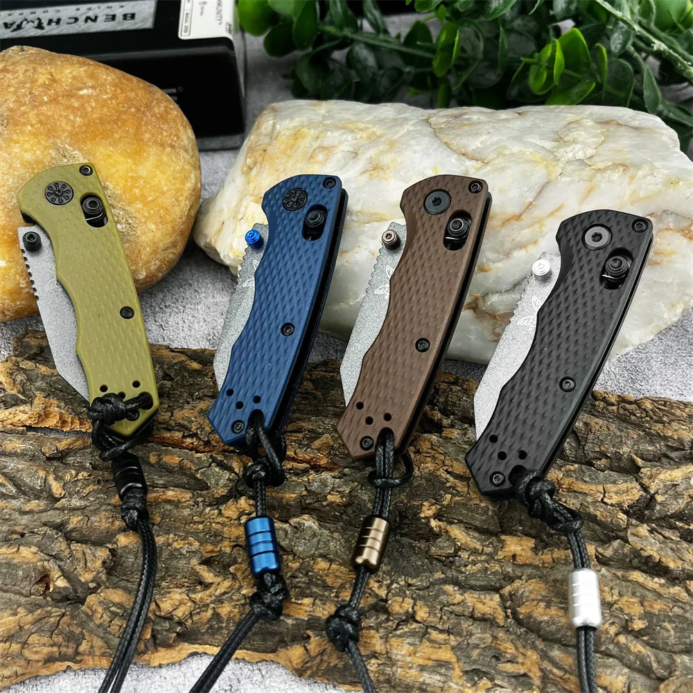 New Hiking and Camping Folding Knife with D2 Blade Portable Outdoor Fishing Knife Everyday Fruit Knife Featuring  Nylon Handle
