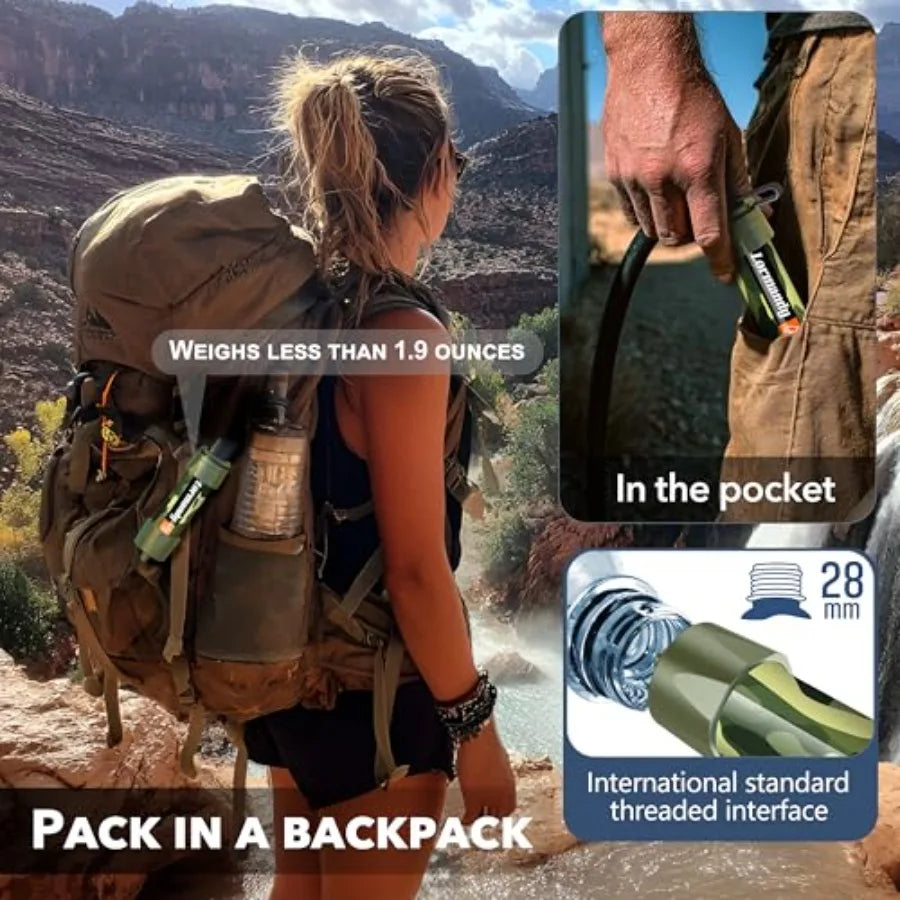 Straw Water Filter 5 Pack Ultra-Light Personal Filter Straws for Outdoor Camping Hiking Survival Gear Kit Family Use Backpackin