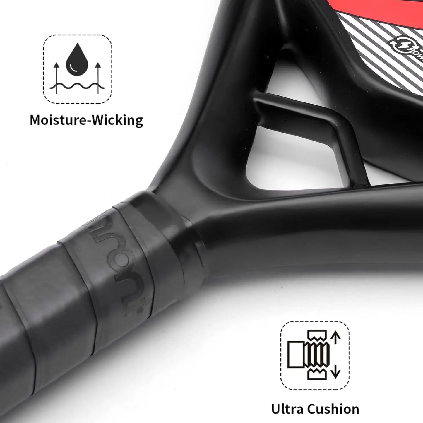 Carbon Fiber Padel Racket with EVA Memory Flex Foam Core for Enhanced Tennis Performance