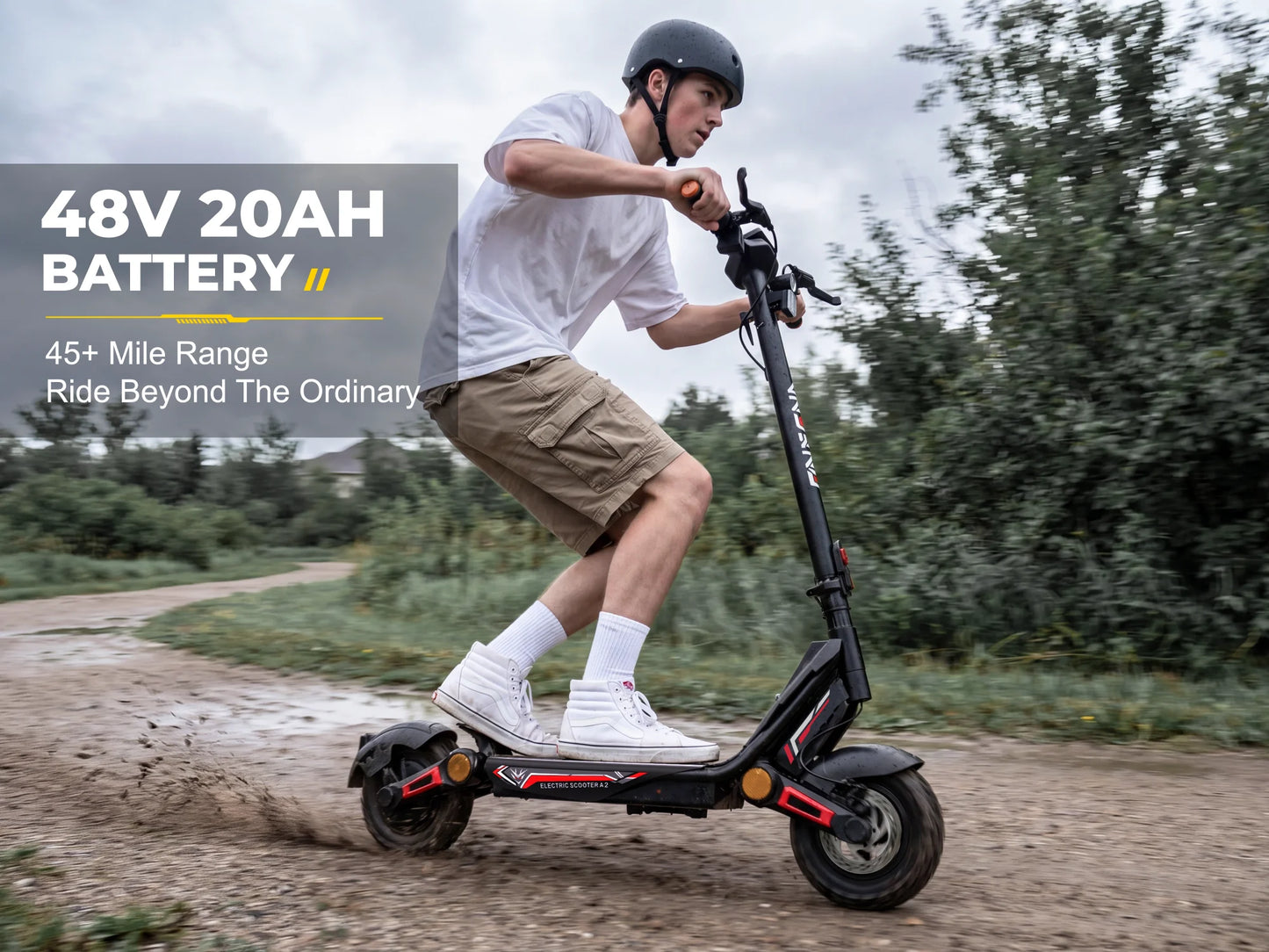 3000W Foldable Adult Dual Motor Electric Scooter - Top Speed 35 Miles, Range 45 Miles, Foldable Off Road/Commuter Electric Scooter with 10 Inch Road Tires, Dual Shock Absorber