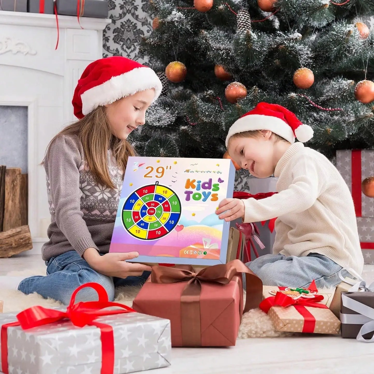 29" Large Dart Board For Kids, Kids Dart Board With Sticky Balls, Boys ToyS,Fun Party Play Game Toys, Birthday ，Chrismas.