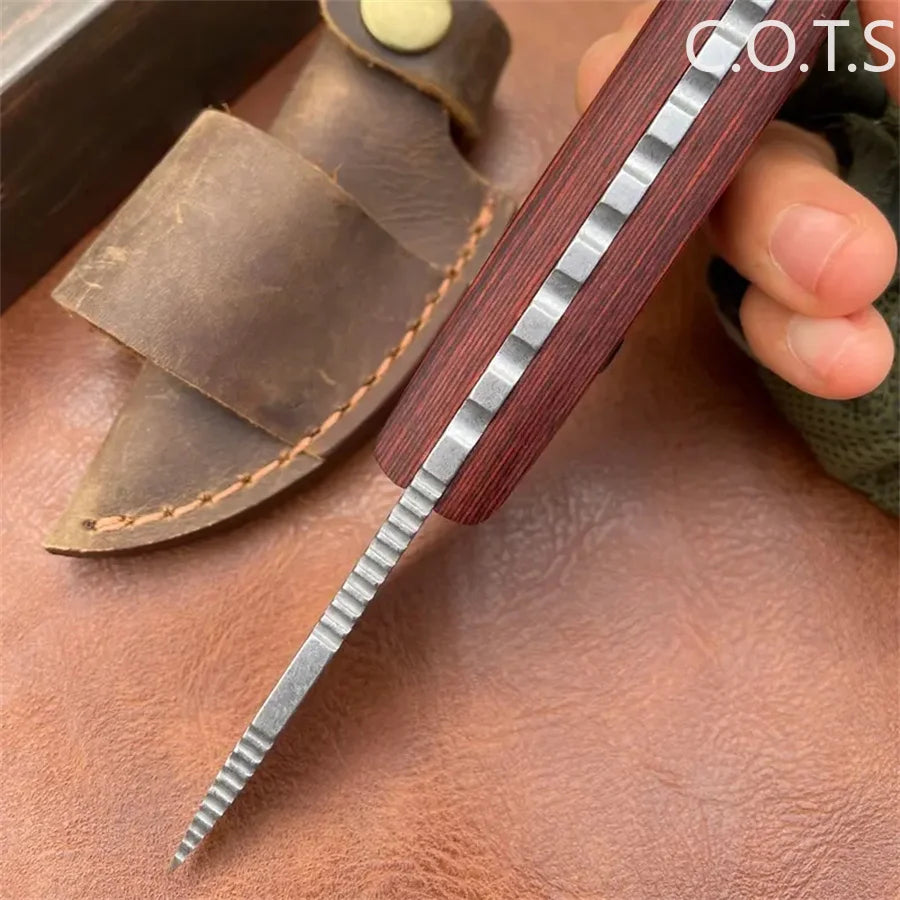 Fixed Blade Knife BM 15017 Drop Point Blade Wood Handles Hunting Camping Survival EDC with Boltaron Sheath