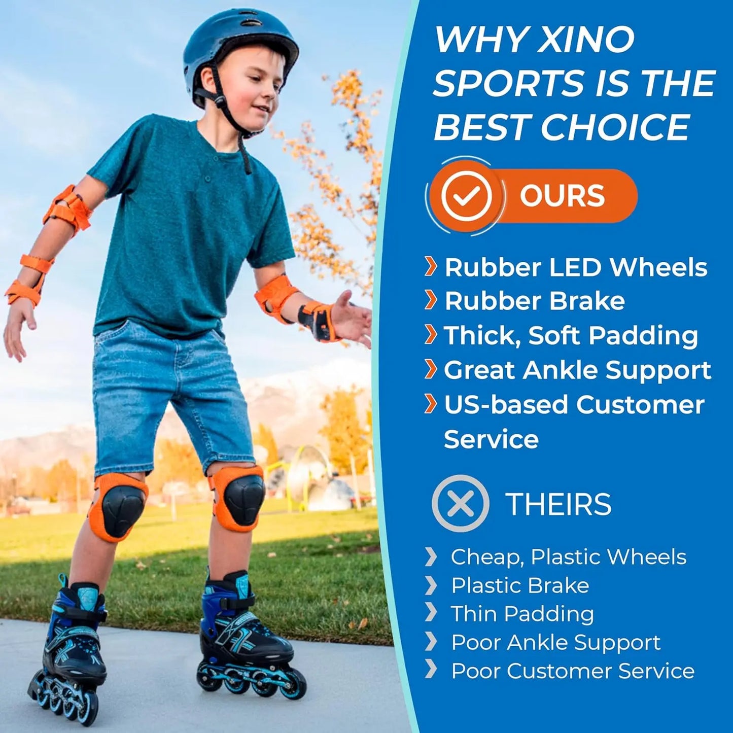 Adjustable Kids Inline Skates with LED Light-Up Wheels for Indoor and Outdoor Fun