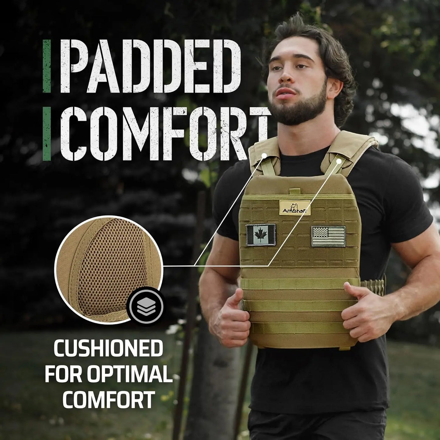 Tactical Weighted Vest - Adjustable Weight Vests - Versatile Wearable Vest for Fitness Workouts, Strength and Endurance Training