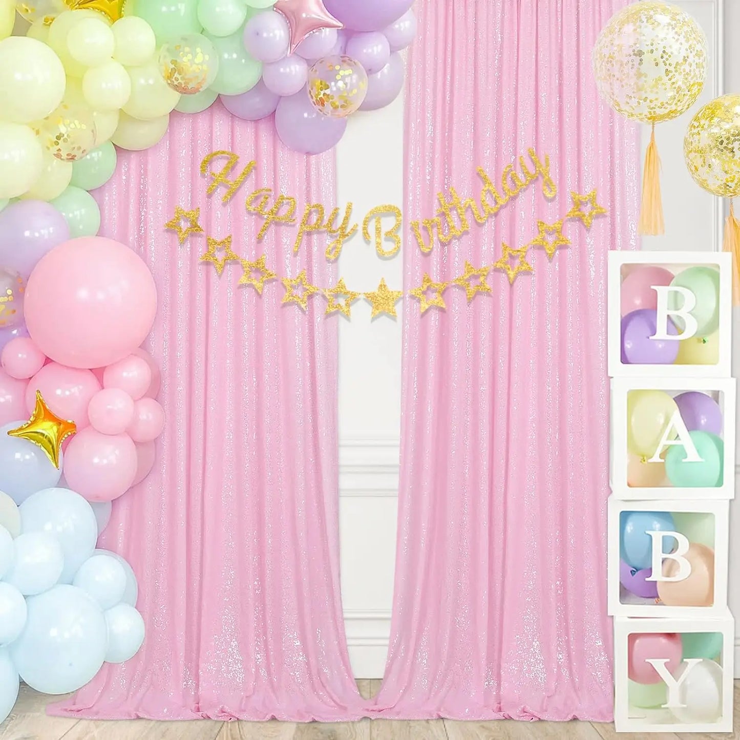 7.5ftx7.5ft Pink Rose Wall Background Spring Pink Flowers Backdrops Girls Women Birthday Party Weeding Bridal Shower Anniversary