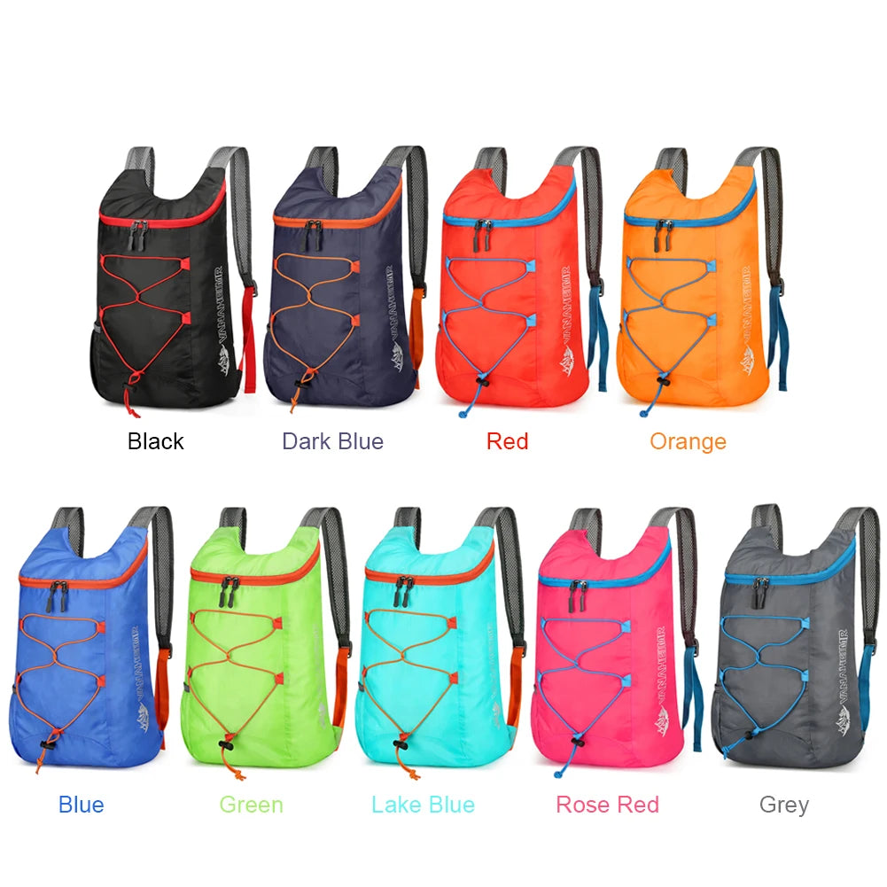 10L Outdoor Climbing Cycling Travel Knapsack Splashproof Folding Sports Daypack Ultralight Camping Hiking Backpack for Men Women