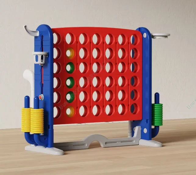 Giant Connect 4 Game Outdoor Includes Connect Game, Golf, Basketball, Ring Toss, Adjustable Height, Mesh Board, Carry Bag Indoor/Outdoor Fun for Kids & Adults