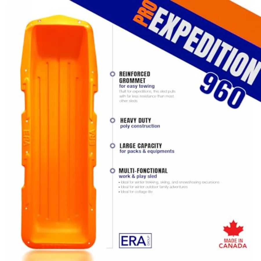 Expedition Pro Utility Sled – Heavy Duty Sled for Hauling Equipment, Orange