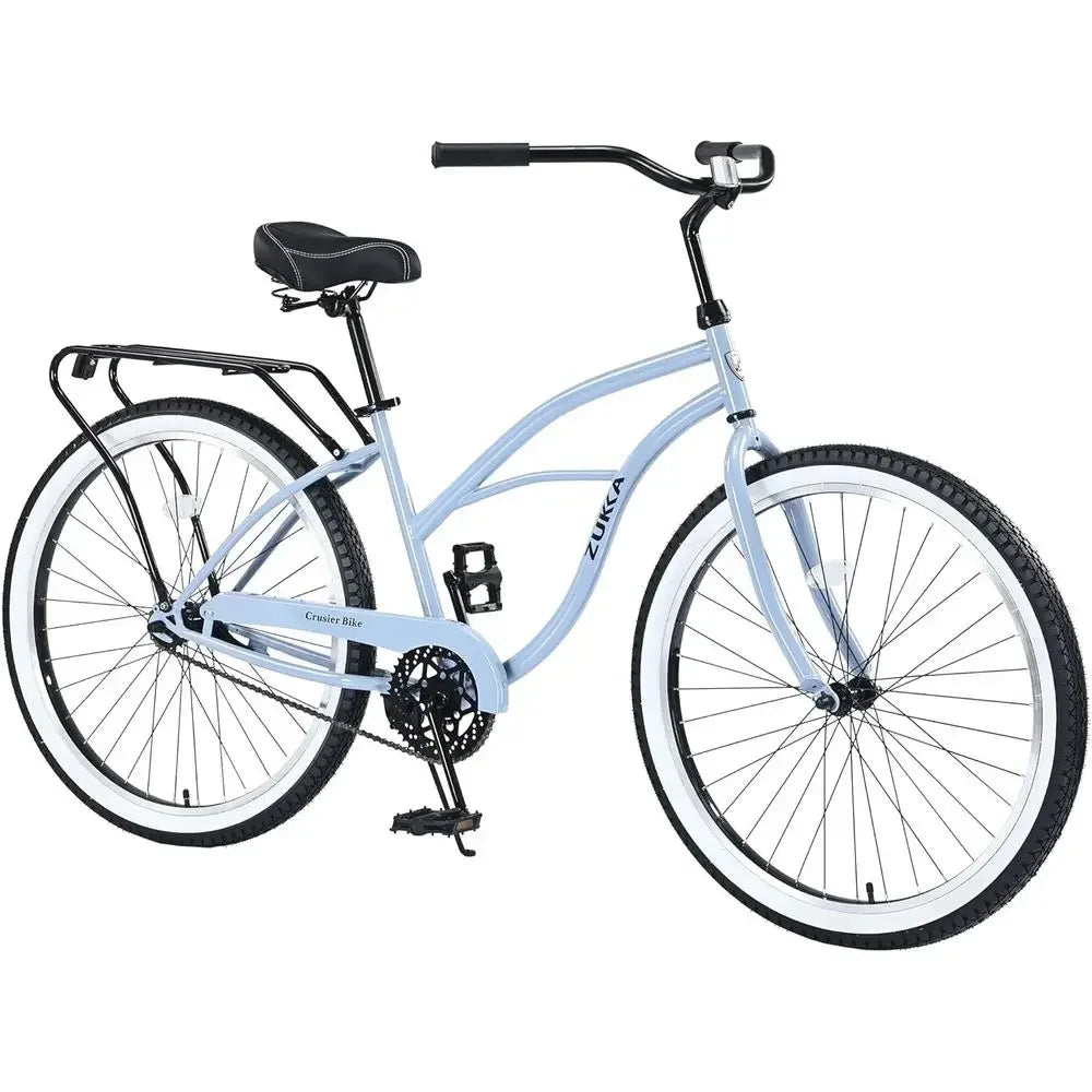 26 Adult Beach Cruiser Bicycle - Single Speed, Wide Tires for Stability, Rear Brake Options