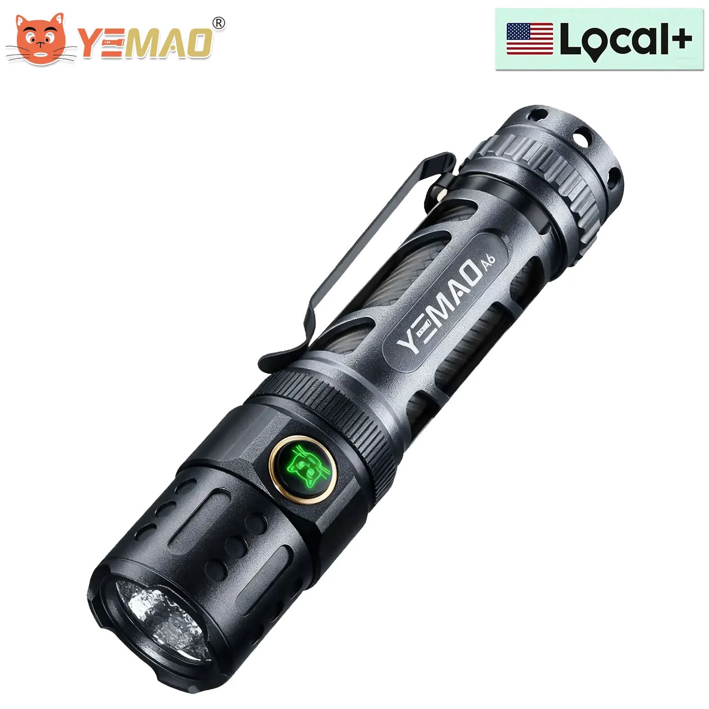 YEMAO F337X Powerful Led Flashlight 7 XTE Leds 3000 Lumens 200 Meters 18650 Battery Multi-color Auxiliary Lights EDC Torches