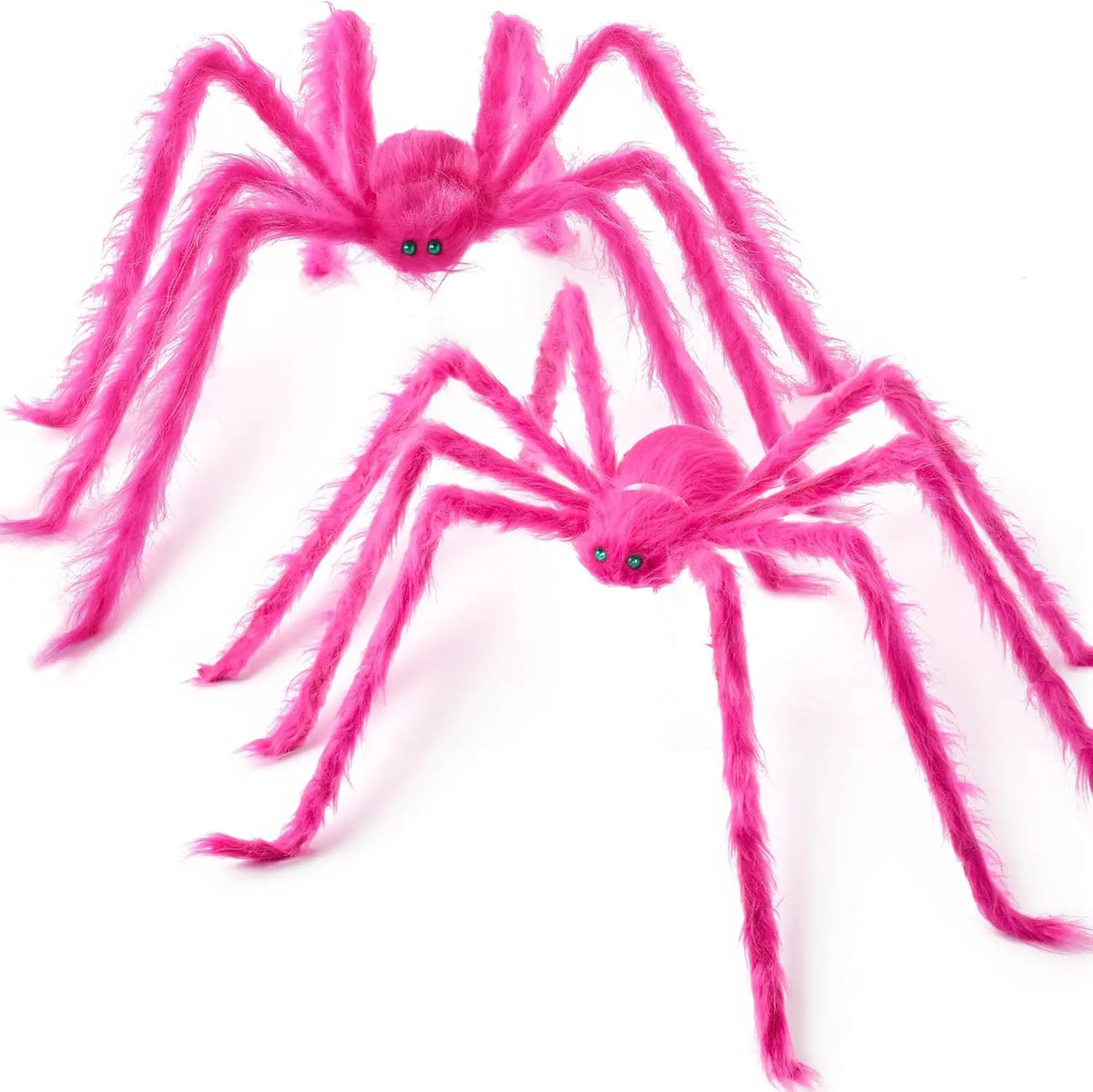 2 Pack 5 Ft Hairy Pink Spider Halloween Outdoor Decorations Scary Giant Spider Fake Large Haunted House Props Halloween Yard Lawn Decorations Party Indoor Decor