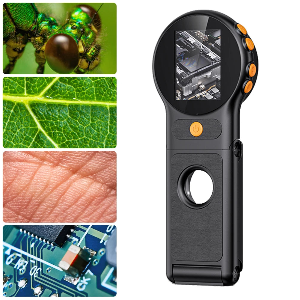 500X Magnification Digital Microscope 2Inch IPS Screen HD Electronic Coin Magnifier Magnifying Glass for Jewelry Watch Repair