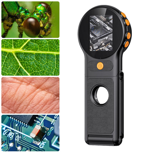 500X Magnification Digital Microscope 2Inch IPS Screen HD Electronic Coin Magnifier Magnifying Glass for Jewelry Watch Repair