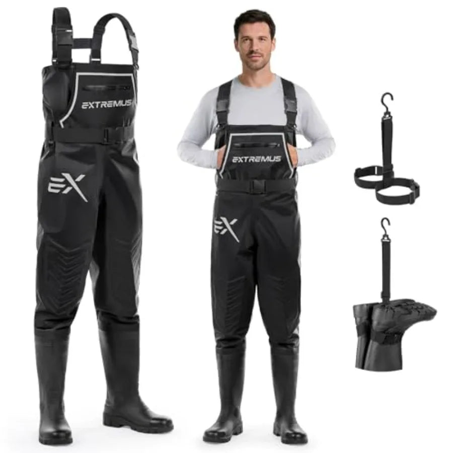 by KastKing MarshPro Hunting Waders for Men Fishing Waders with Slip-Resistant Boots Shock-Absorbing Insoles