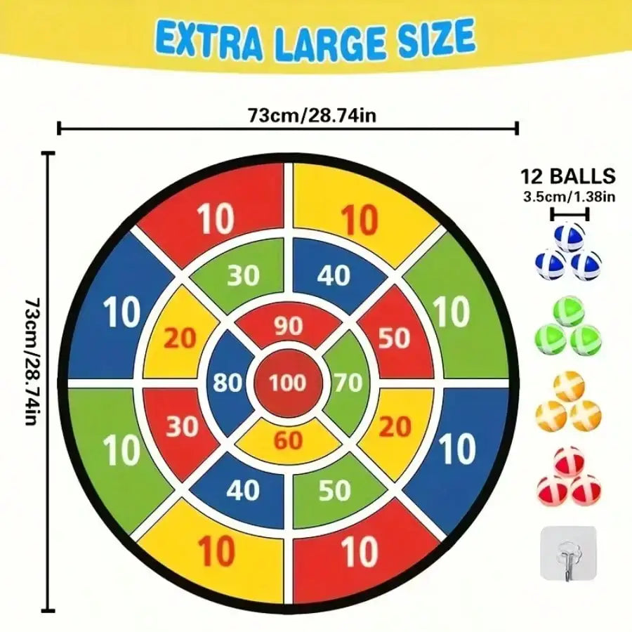 29" Large Dart Board For Kids, Kids Dart Board With Sticky Balls, Boys ToyS,Fun Party Play Game Toys, Birthday ，Chrismas.
