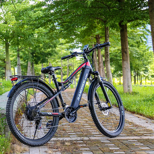 RANDRIDE YG90 1000W Electric Mountain Bike US Stock Fast Delivery 48V 17Ah Full Suspension Hydraulic Brakes E bike