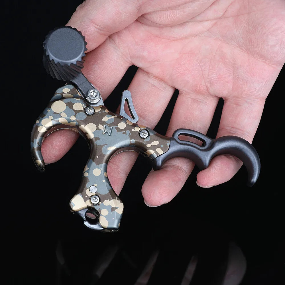 Bow Release Aid, 3/4 Finger Adjustable Grip, Smooth Thumb Trigger for Compound Bow, Target Practice & Outdoor Shooting Accessories