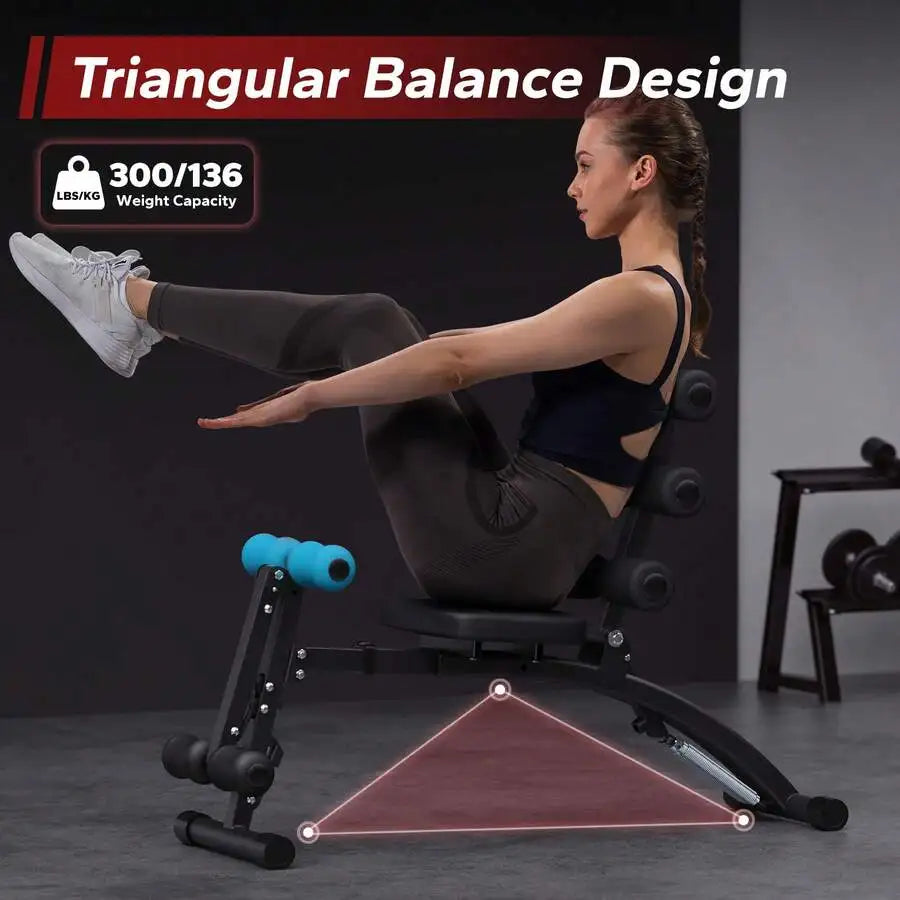 Workout Bench For Home Gym, Ab Machine Exercise Equipment, Multi-Functional Adjustable Ab Trainer, Sit Up Machine For Abdominal, Exercise Chair For Full Body Workout
