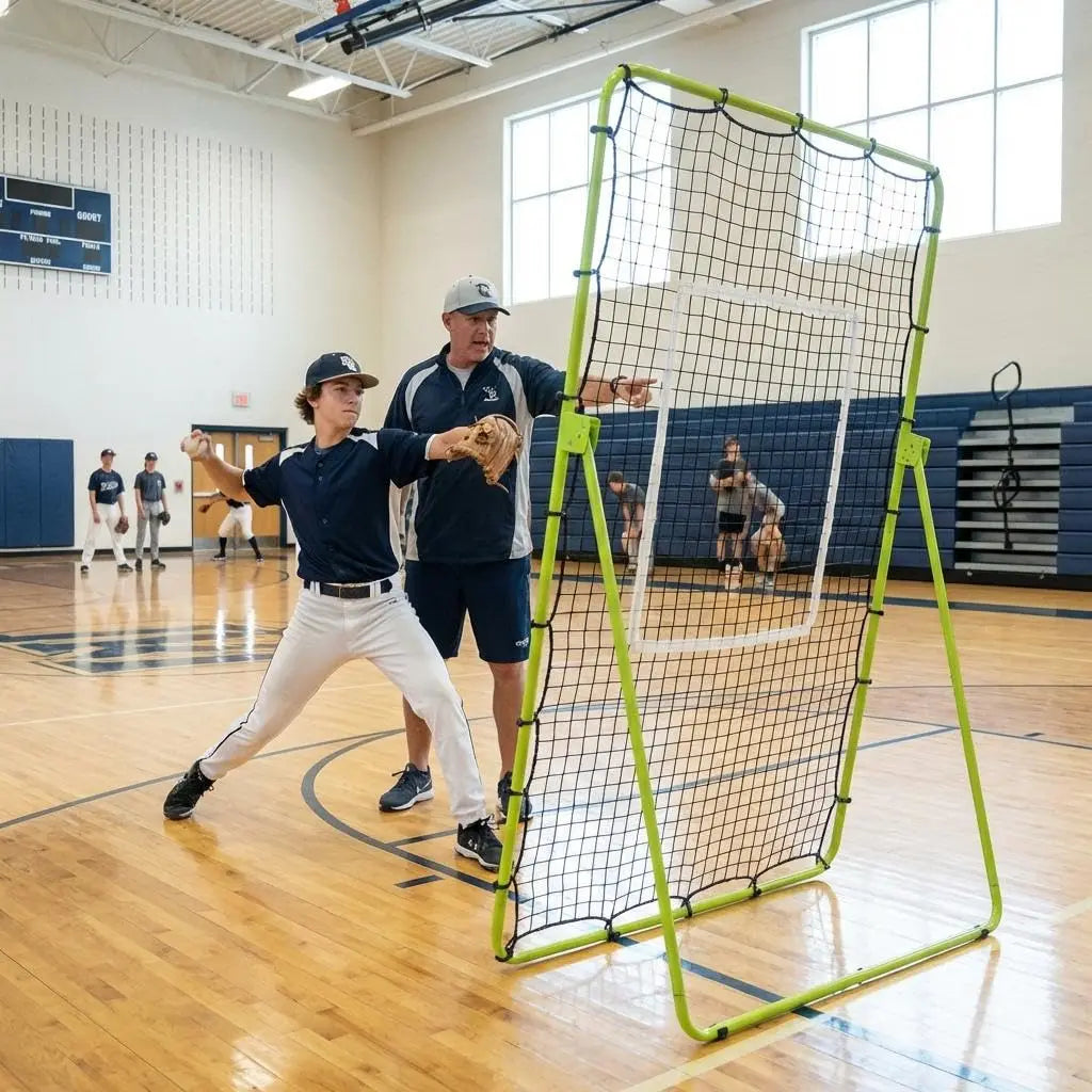 7x4 ft Volleyball Rebounder Net – Adjustable Multi-Angle Bounce-Back Trainer for Bumping, Setting, Spiking & Serving