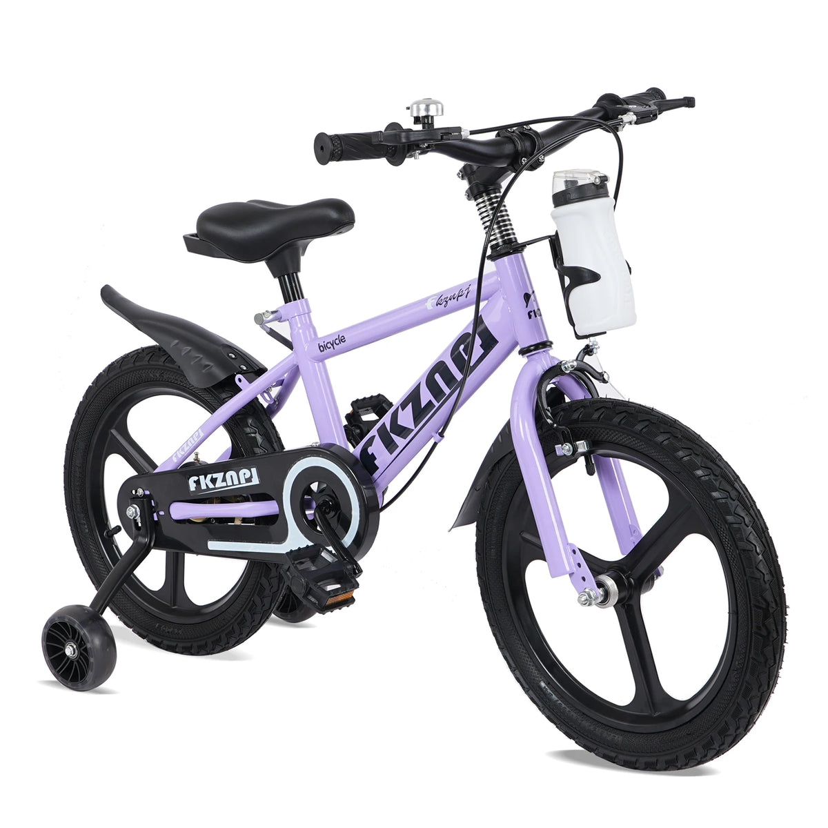 Ye FKZNPJ 16-Inch Kids Bike - High Carbon Steel Frame, Magnesium Alloy Wheels, Night Glow Training Wheels, Adjustable Seat, Water Bottle - Bicycle for Girls & Boys Ages 3 - 9, Toddler Bike