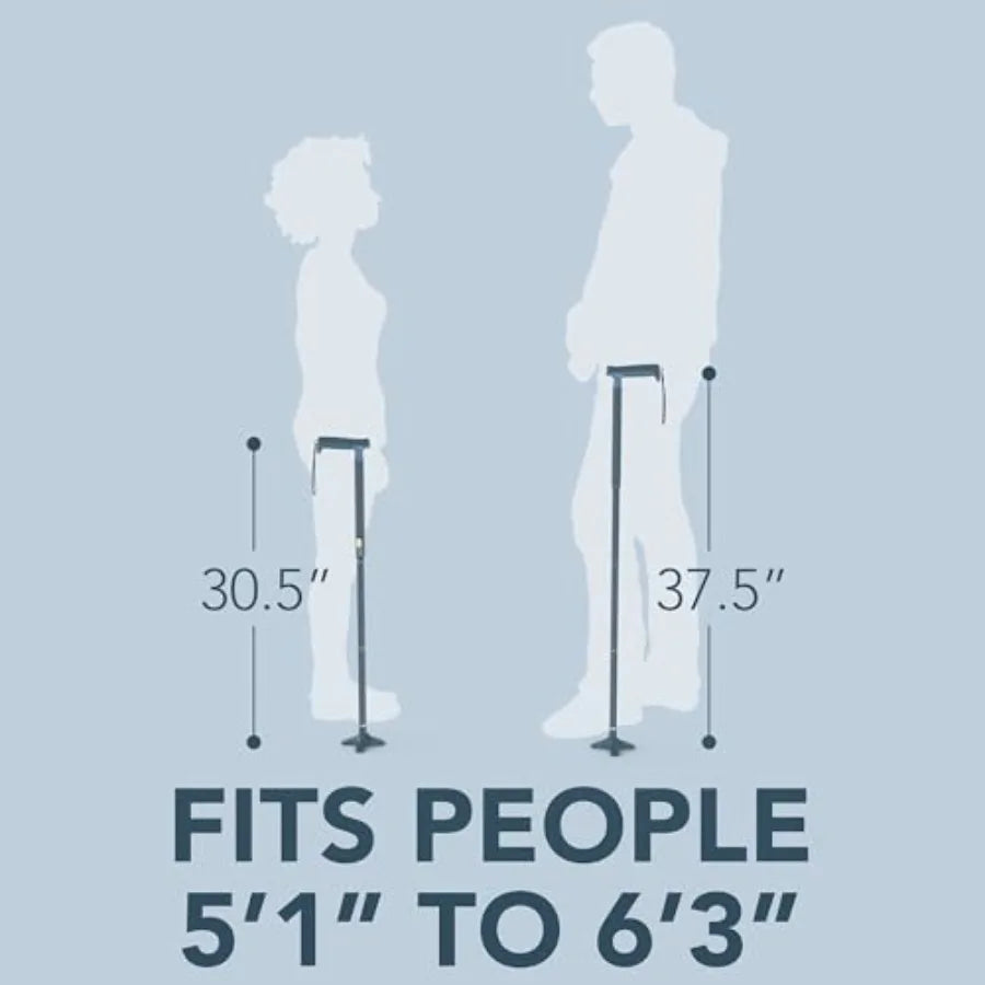 Michael Graves Quick Fold Walking Cane for Men and Women - Foldable Walking Stick for Stability and Style - Collapsible Folding